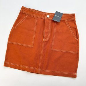 Forever21 Burnt Orange Denim Mini Skirt NWT Size Medium